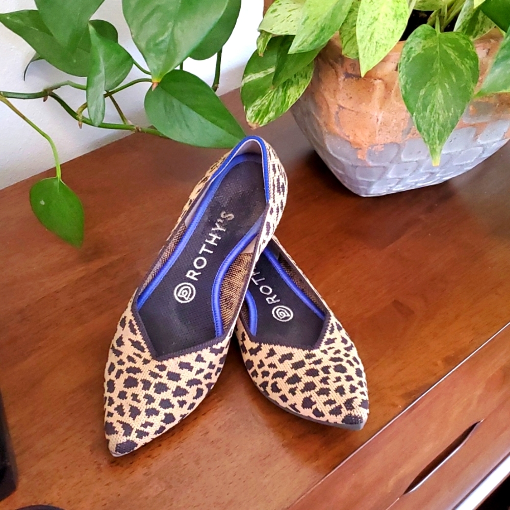 Rothy's Leopard The Point Flats - wildcat pattern